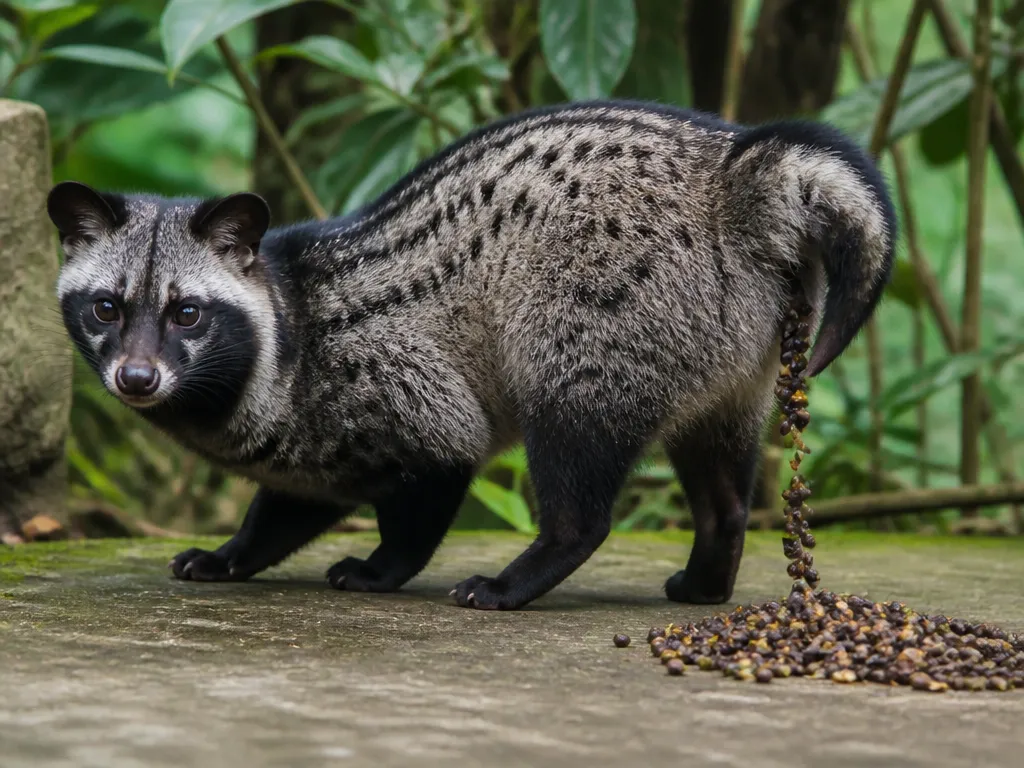 animal that poops coffee