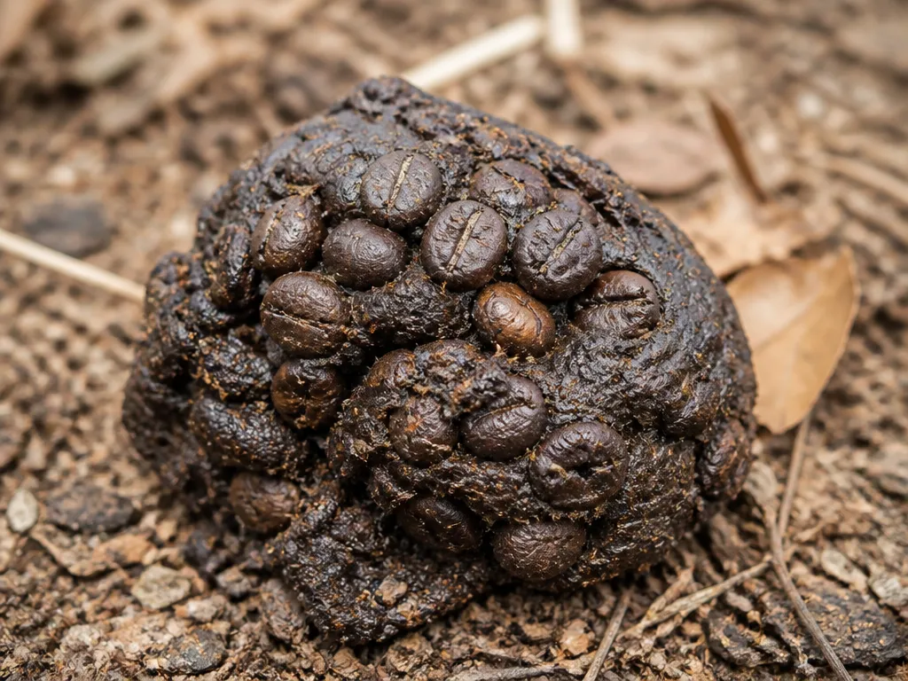 coffee beans from poop