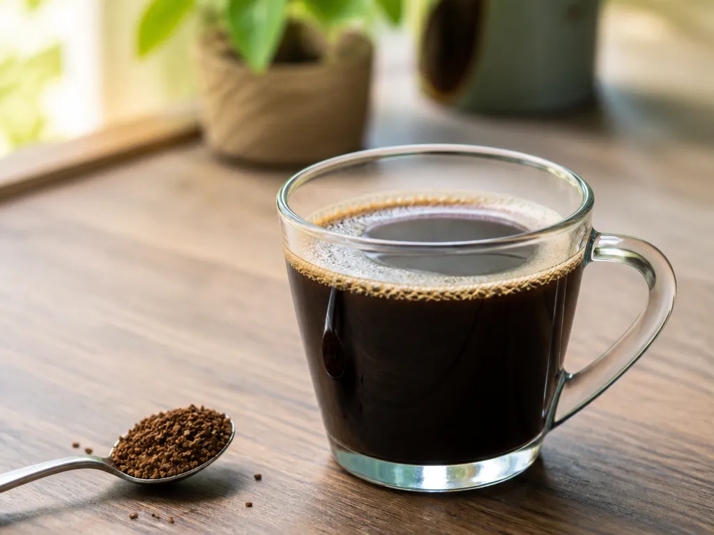 how much caffeine in instant Folgers coffee