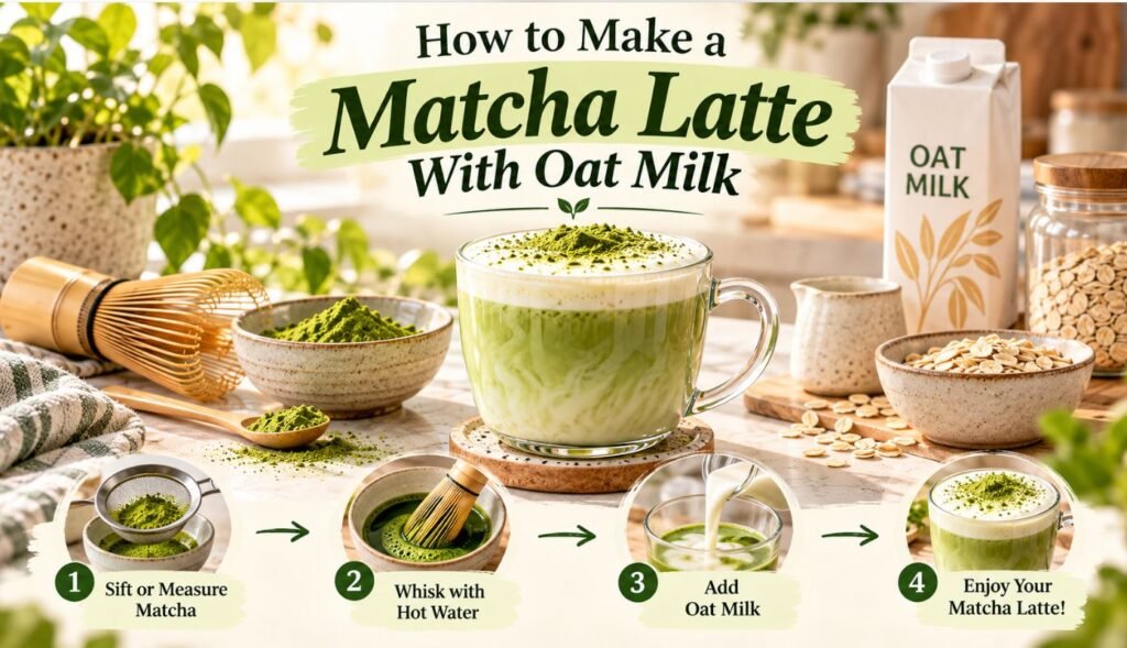 How to Make a Matcha Latte With Oat Milk