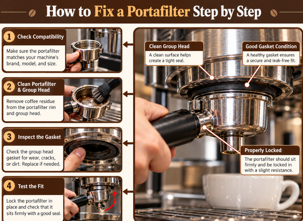 How to Fix a Portafilter Step by Step